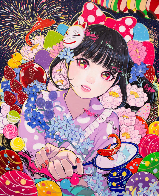 巽千沙都が描く「和モダン」 — 甘くてキラキラした祭夜のまなざし