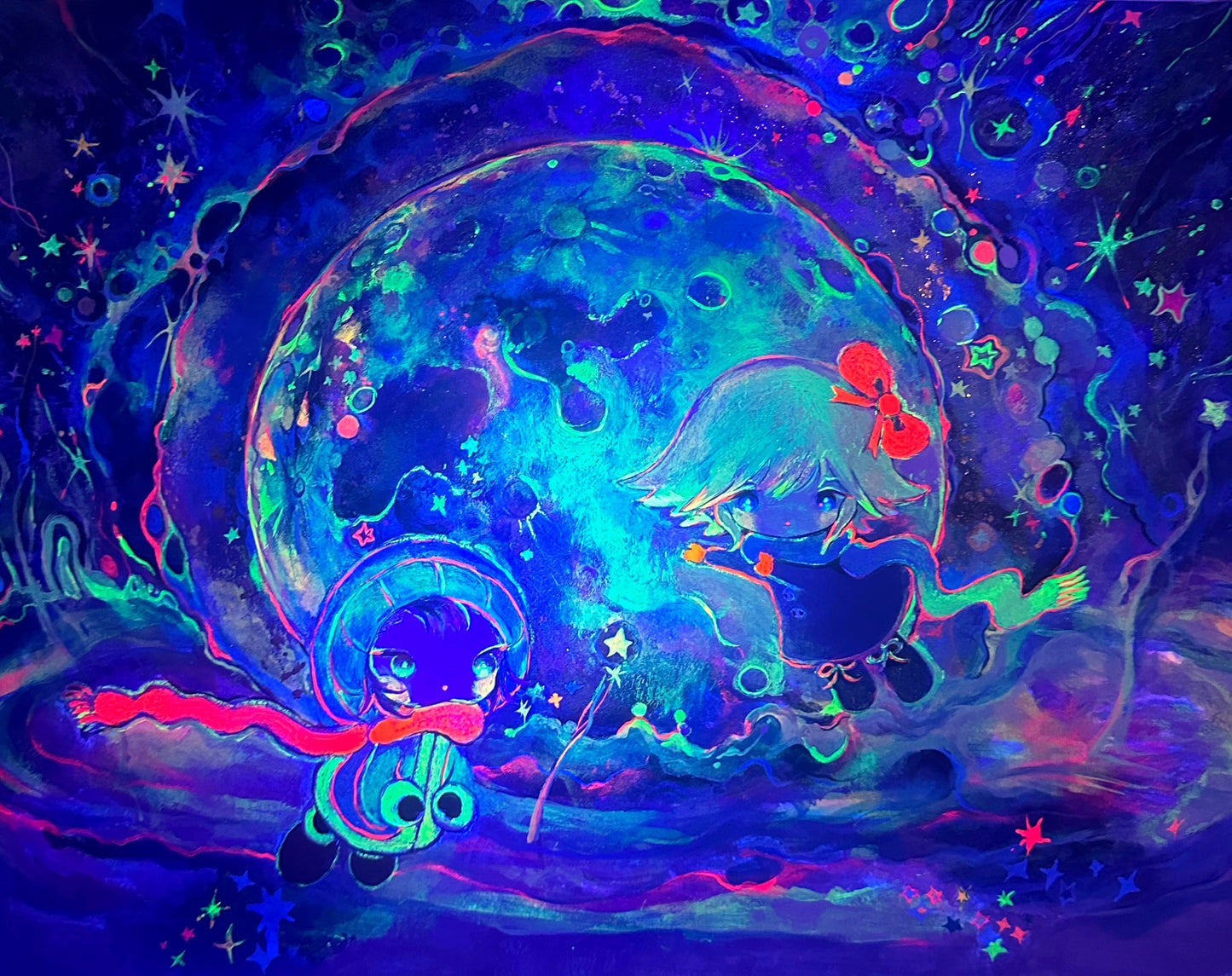 「月の温泉」Paiting