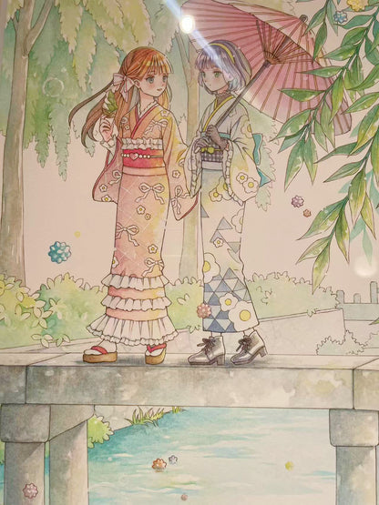 柳の下、きらめく声