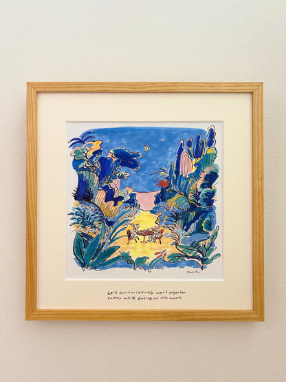 今日は月でも眺めながらのんびり食事しよう / Let’s have a leisurely meal today while gazing at the moon.