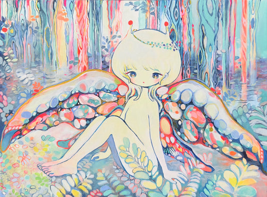 「水辺で出会う」Paiting